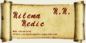 Milena Medić vizit kartica